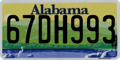 AL license plate 67DH993