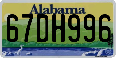 AL license plate 67DH996