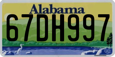 AL license plate 67DH997