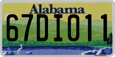 AL license plate 67DI011