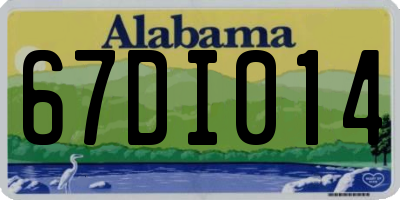 AL license plate 67DI014