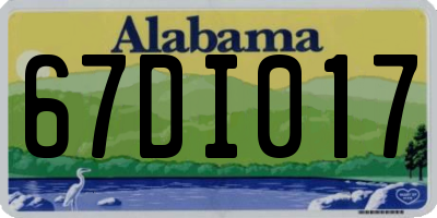 AL license plate 67DI017