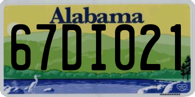 AL license plate 67DI021