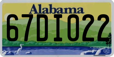 AL license plate 67DI022
