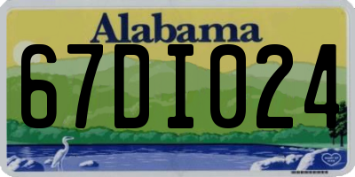 AL license plate 67DI024