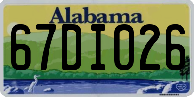 AL license plate 67DI026