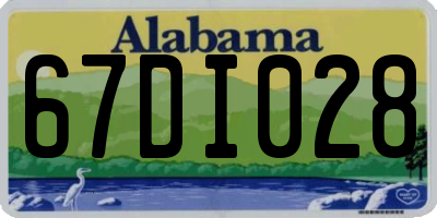 AL license plate 67DI028