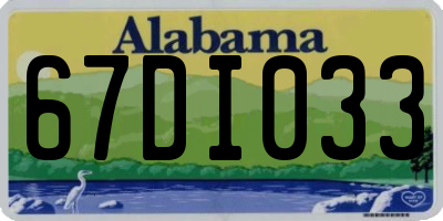 AL license plate 67DI033
