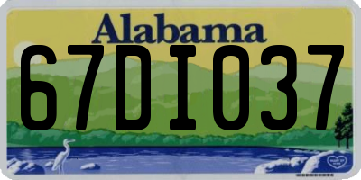 AL license plate 67DI037