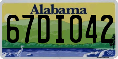 AL license plate 67DI042