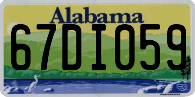 AL license plate 67DI059