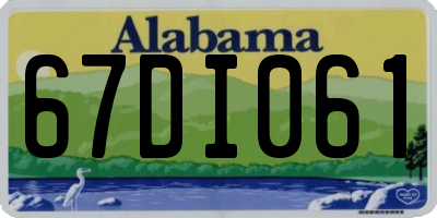 AL license plate 67DI061