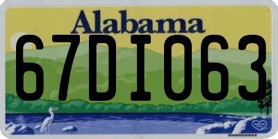 AL license plate 67DI063