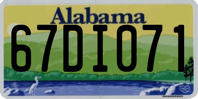 AL license plate 67DI071