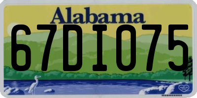 AL license plate 67DI075