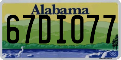 AL license plate 67DI077