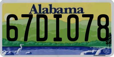 AL license plate 67DI078