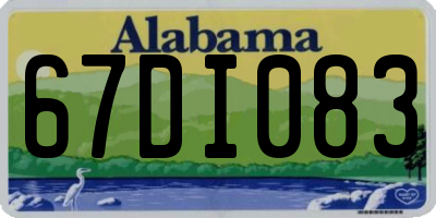 AL license plate 67DI083
