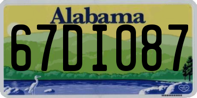 AL license plate 67DI087