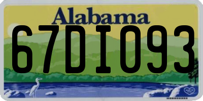 AL license plate 67DI093
