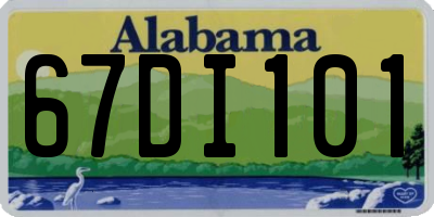 AL license plate 67DI101