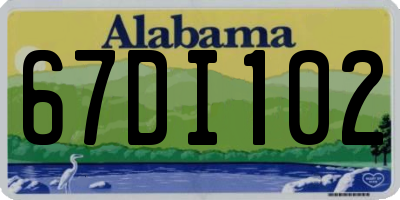 AL license plate 67DI102