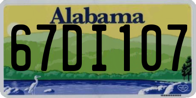 AL license plate 67DI107