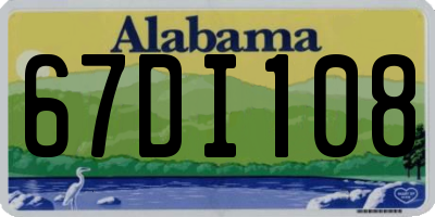 AL license plate 67DI108