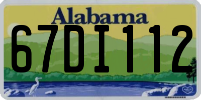 AL license plate 67DI112