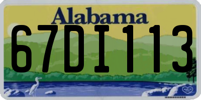 AL license plate 67DI113