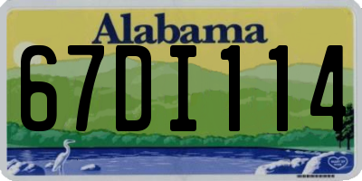 AL license plate 67DI114