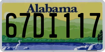 AL license plate 67DI117