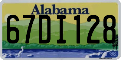 AL license plate 67DI128