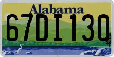 AL license plate 67DI130