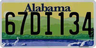 AL license plate 67DI134