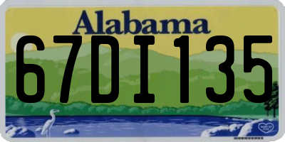 AL license plate 67DI135