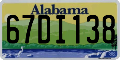 AL license plate 67DI138