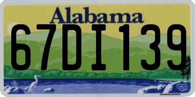 AL license plate 67DI139