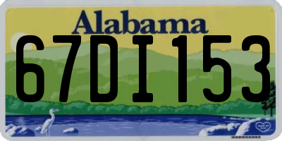 AL license plate 67DI153