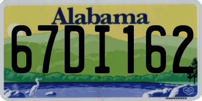 AL license plate 67DI162