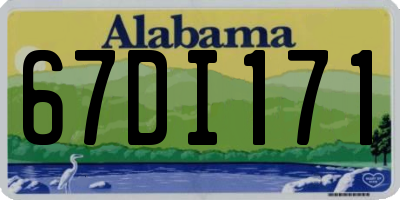 AL license plate 67DI171