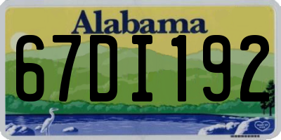 AL license plate 67DI192