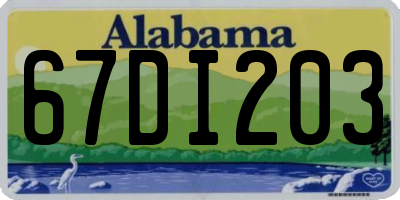 AL license plate 67DI203