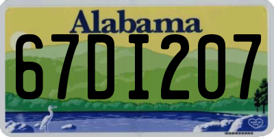 AL license plate 67DI207