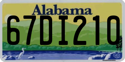 AL license plate 67DI210