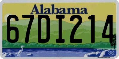 AL license plate 67DI214