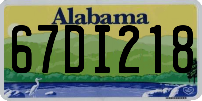 AL license plate 67DI218