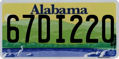 AL license plate 67DI220