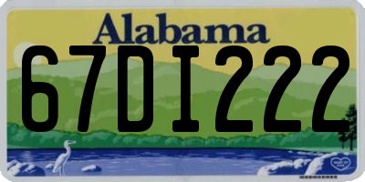 AL license plate 67DI222