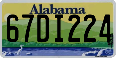 AL license plate 67DI224